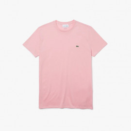 Lacoste T-shirt a girocollo in jersey di cotone TH6709 Rosa