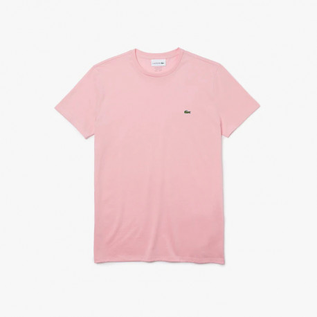 Lacoste T-shirt a girocollo in jersey di cotone TH6709 Rosa