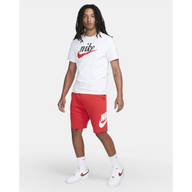 Nike Club Alumni Shorts in French Terry DX0502 University Red/Bianco/Bianco