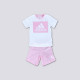 Adidas Completo T-Shirt&Shorts Bambina HF1915 Bianco/Rosa