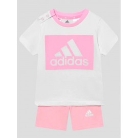 Adidas Completo T-Shirt&Shorts Bambina HF1915 Bianco/Rosa