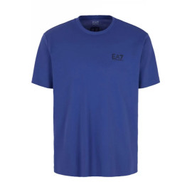 ARMANI EA7 T-shirt girocollo Logo Series in cotone 8NPT18 Blu Jeans