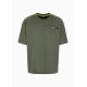ARMANI EA7 T-shirt Athletic Mix in tessuto tecnico 3DPT11 Militare