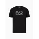 ARMANI EA7 T-Shirt girocollo Lux Identity in cotone 3DPT71 Nero
