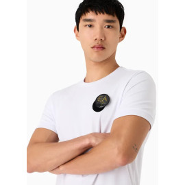 ARMANI EA7 T-Shirt Soccer in misto viscosa stretch 3DPT31 Bianco