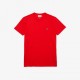 Lacoste T-shirt a girocollo in jersey di cotone Pima tinta unita TH6709 Aragosta