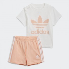 ADIDAS COMPLETO TREFOIL SHORTS TEE GN8192 BIANCO/ROSA